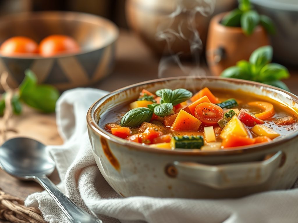 Soupe au pistou provençale : légume généreux & pistou maison